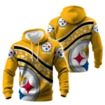 Pittsburgh Steelers Waffle Pullover Hoodie Personalize Your Name