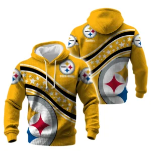 Pittsburgh Steelers Waffle Pullover Hoodie Personalize Your Name