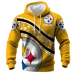 Pittsburgh Steelers Waffle Pullover Hoodie Personalize Your Name