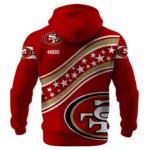 San Francisco 49ers Waffle Pullover Hoodie Personalize Your Name