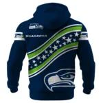 Seattle Seahawks Waffle Pullover Hoodie Personalize Your Name