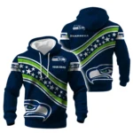 Seattle Seahawks Waffle Pullover Hoodie Personalize Your Name
