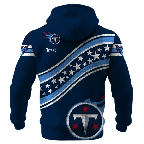 Tennessee Titans Waffle Pullover Hoodie Personalize Your Name