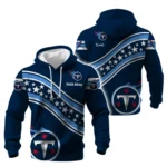 Tennessee Titans Waffle Pullover Hoodie Personalize Your Name