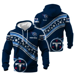 Tennessee Titans Waffle Pullover Hoodie Personalize Your Name
