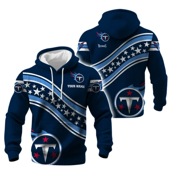 Tennessee Titans Waffle Pullover Hoodie Personalize Your Name