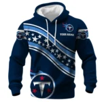 Tennessee Titans Waffle Pullover Hoodie Personalize Your Name