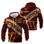 Washington Commanders Waffle Pullover Hoodie Personalize Your Name