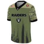 Las Vegas Raiders x US Marine Corps 250th Anniversary V-Neck Short Sleeve Jersey 3D Limited 2026 Custom Your Name