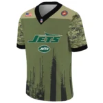 New York Jets x US Marine Corps 250th Anniversary V-Neck Short Sleeve Jersey 3D Limited 2026 Custom Your Name