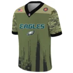 Philadelphia Eagles x US Marine Corps 250th Anniversary V-Neck Short Sleeve Jersey 3D Limited 2026 Custom Your Name