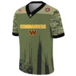 Washington Commanders x US Marine Corps 250th Anniversary V-Neck Short Sleeve Jersey 3D Limited 2026 Custom Your Name