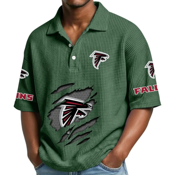 Atlanta Falcons Waffle Polo Shirt Custom Your Name
