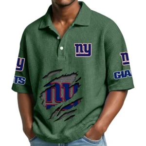 New York Giants Waffle Polo Shirt Custom Your Name