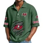 Tampa Bay Buccaneers Waffle Polo Shirt Custom Your Name