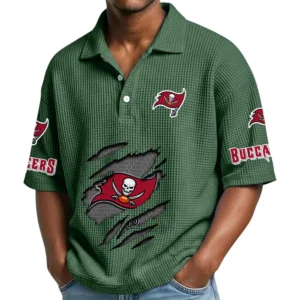 Tampa Bay Buccaneers Waffle Polo Shirt Custom Your Name