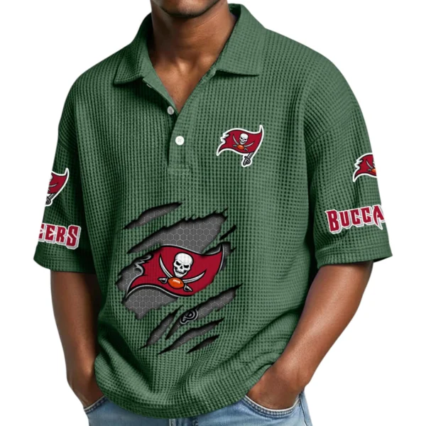Tampa Bay Buccaneers Waffle Polo Shirt Custom Your Name