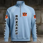 Cincinnati Bengals Half Zip Hoodie Stand Collar New 2026 Limited