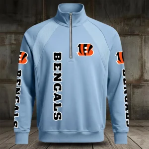 Cincinnati Bengals Half Zip Hoodie Stand Collar New 2026 Limited