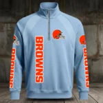 Cleveland Browns Half Zip Hoodie Stand Collar New 2026 Limited