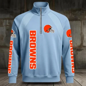 Cleveland Browns Half Zip Hoodie Stand Collar New 2026 Limited