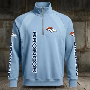 Denver Broncos Half Zip Hoodie Stand Collar New 2026 Limited