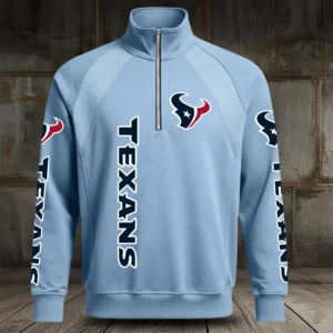 Houston Texans Half Zip Hoodie Stand Collar New 2026 Limited