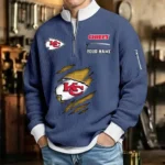 Kansas City Chiefs Waffle Sweatshirt Quarter-Zip Stand Collar 2026 Limited Personalize Name
