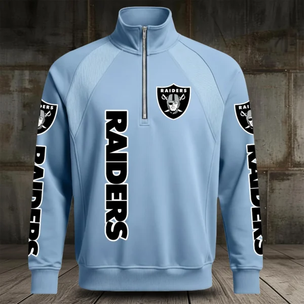 Las Vegas Raiders Half Zip Hoodie Stand Collar New 2026 Limited