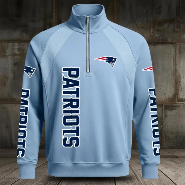 New England Patriots Half Zip Hoodie Stand Collar New 2026 Limited