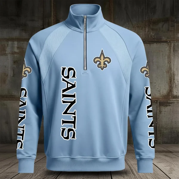 New Orleans Saints Half Zip Hoodie Stand Collar New 2026 Limited