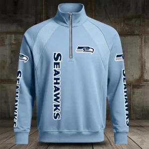 Seattle Seahawks Half Zip Hoodie Stand Collar New 2026 Limited