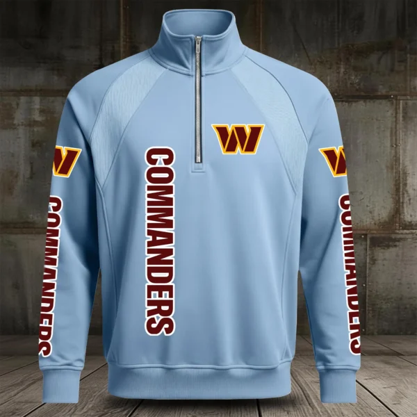 Washington Commanders Half Zip Hoodie Stand Collar New 2026 Limited