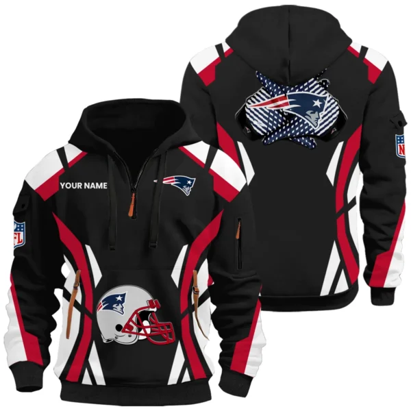 New England Patriots Half Zip Hoodie Full Set 2026 Limited Personalize Name