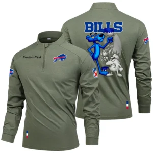 Buffalo Bills Quarter Zip Long Sleeve Shirt 2026 Limited Personalize Name