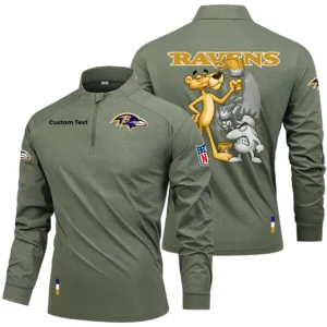 Baltimore Ravens Quarter Zip Long Sleeve Shirt 2026 Limited Personalize Name