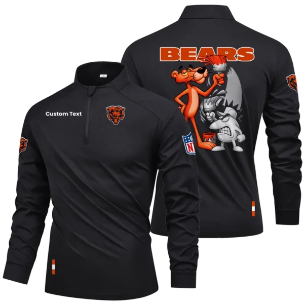 Chicago Bears Quarter Zip Long Sleeve Shirt 2026 Limited Personalize Name