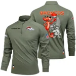 Denver Broncos Quarter Zip Long Sleeve Shirt 2026 Limited Personalize Name