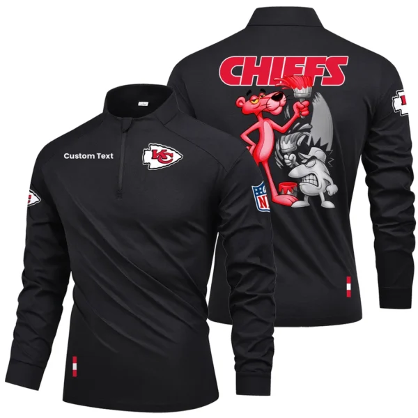 Kansas City Chiefs Quarter Zip Long Sleeve Shirt 2026 Limited Personalize Name