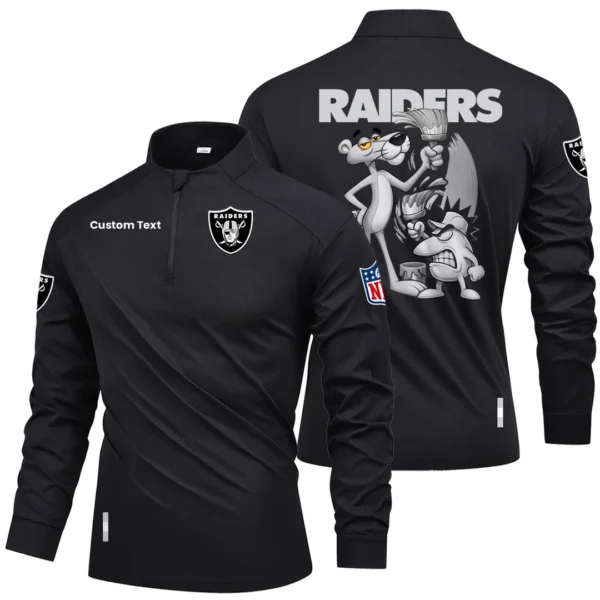 Las Vegas Raiders Quarter Zip Long Sleeve Shirt 2026 Limited Personalize Name