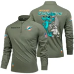 Miami Dolphins Quarter Zip Long Sleeve Shirt 2026 Limited Personalize Name