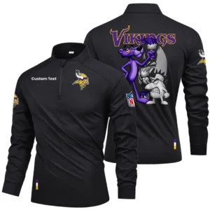Minnesota Vikings Quarter Zip Long Sleeve Shirt 2026 Limited Personalize Name