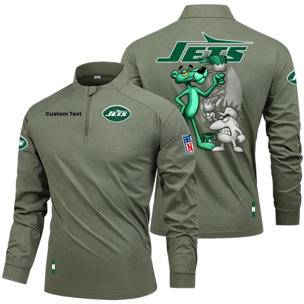 New York Jets Quarter Zip Long Sleeve Shirt 2026 Limited Personalize Name