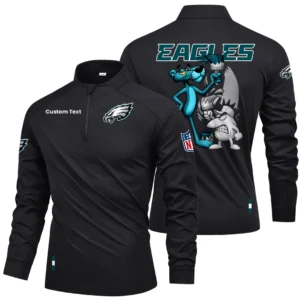 Philadelphia Eagles Quarter Zip Long Sleeve Shirt 2026 Limited Personalize Name