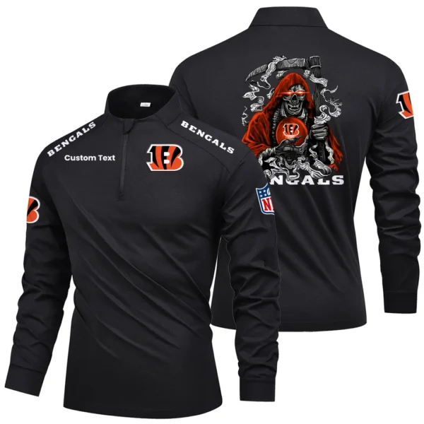 Cincinnati Bengals Quarter Zip Long Sleeve New 2026 Limited Personalize Name