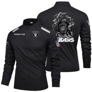 Las Vegas Raiders Quarter Zip Long Sleeve New 2026 Limited Personalize Name