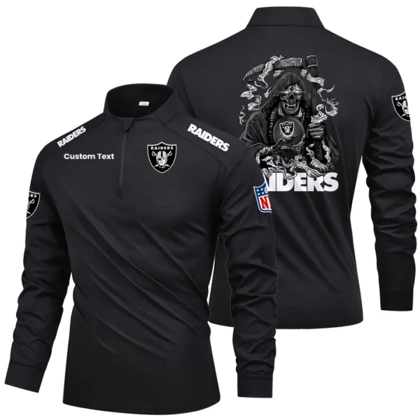 Las Vegas Raiders Quarter Zip Long Sleeve New 2026 Limited Personalize Name