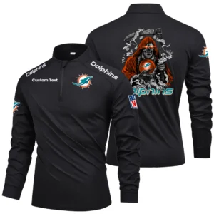 Miami Dolphins Quarter Zip Long Sleeve New 2026 Limited Personalize Name