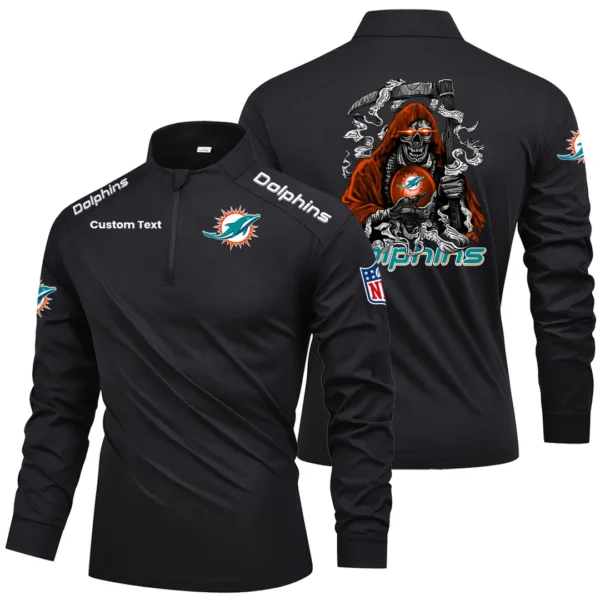 Miami Dolphins Quarter Zip Long Sleeve New 2026 Limited Personalize Name