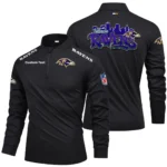 Baltimore Ravens Quarter Zip Long Sleeve 2026 Limited Graffiti Style For Fans Personalize Name